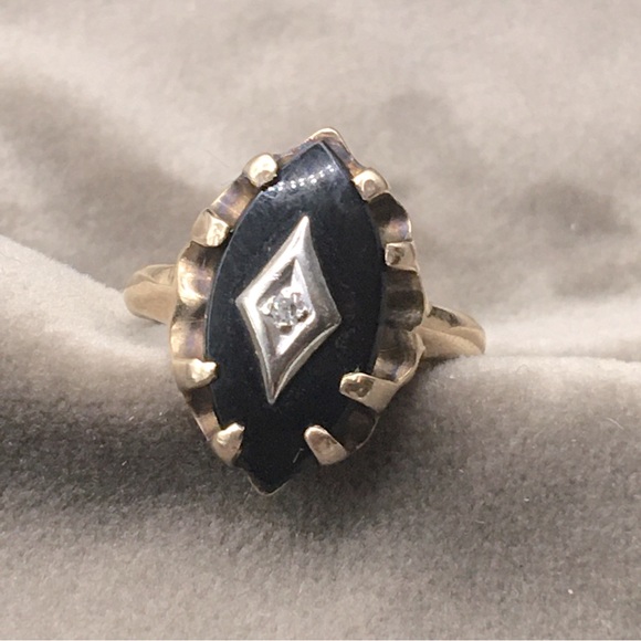 10k vintage Art Deco ring - Picture 4 of 10